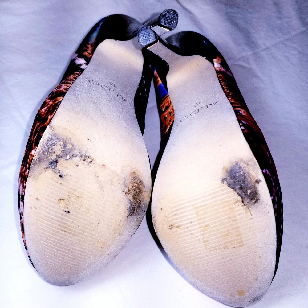 Aldo RARE Platform Satin High Heels - Picture 8 of 8